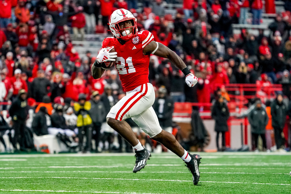 NU vs. Purdue 2023 - Emmett Johnson runs toward endzone